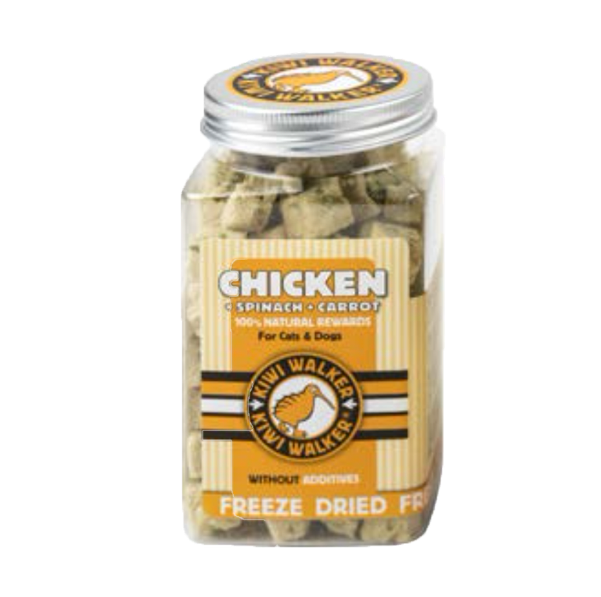 Kiwi Walker 100% poulet, épinards et carottes - Friandises d'éducation lyophilisées