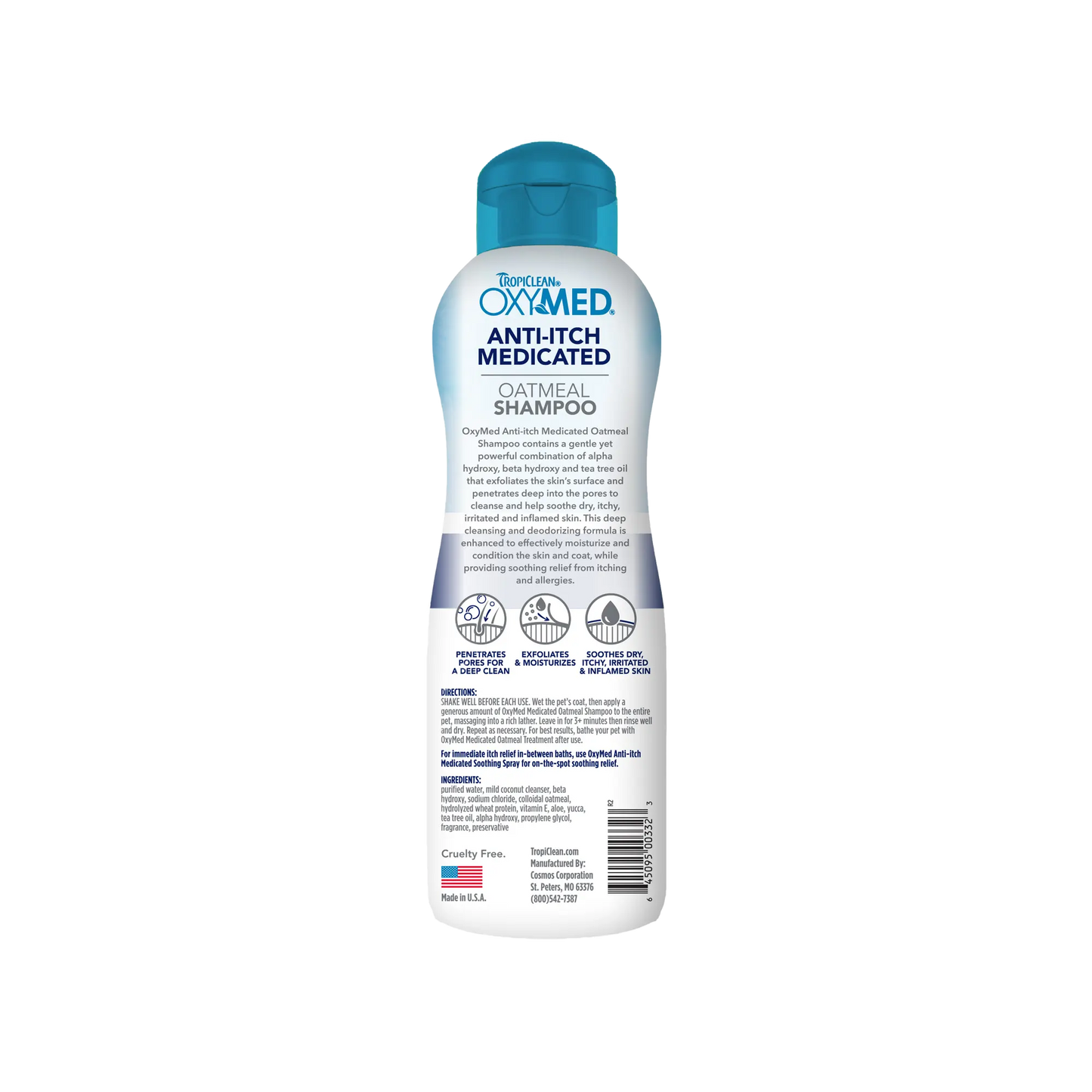 Shampoing anti démangeaisons à l'avoine OxyMed - TropiClean